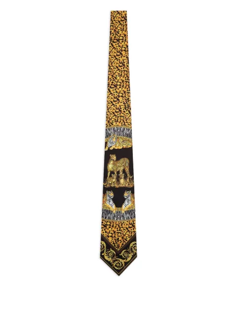 Versace animal-print tie