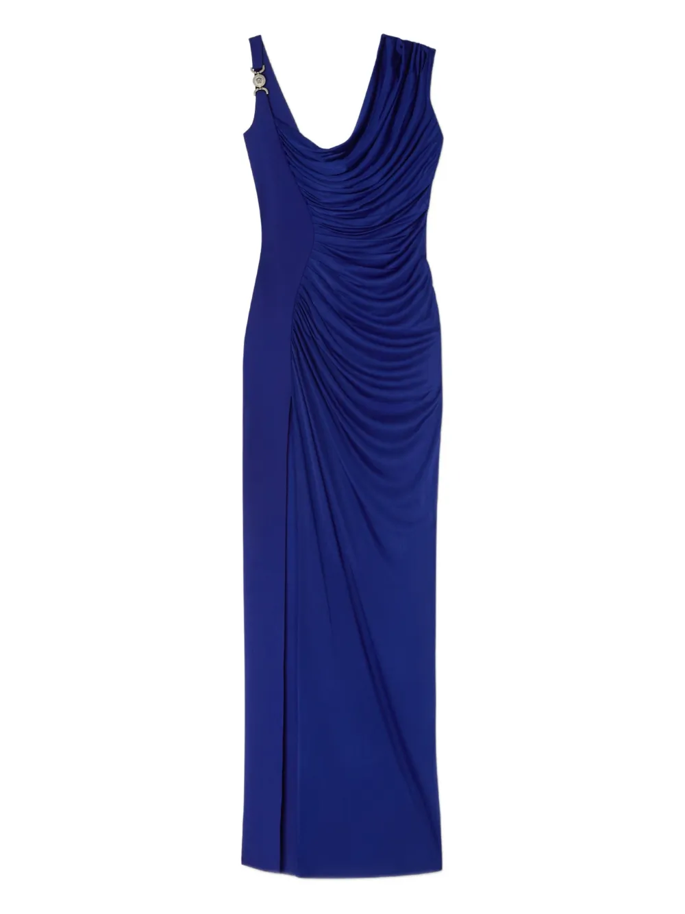 Versace Medusa'95 gedrapeerde asymmetrische midi-jurk - Blauw