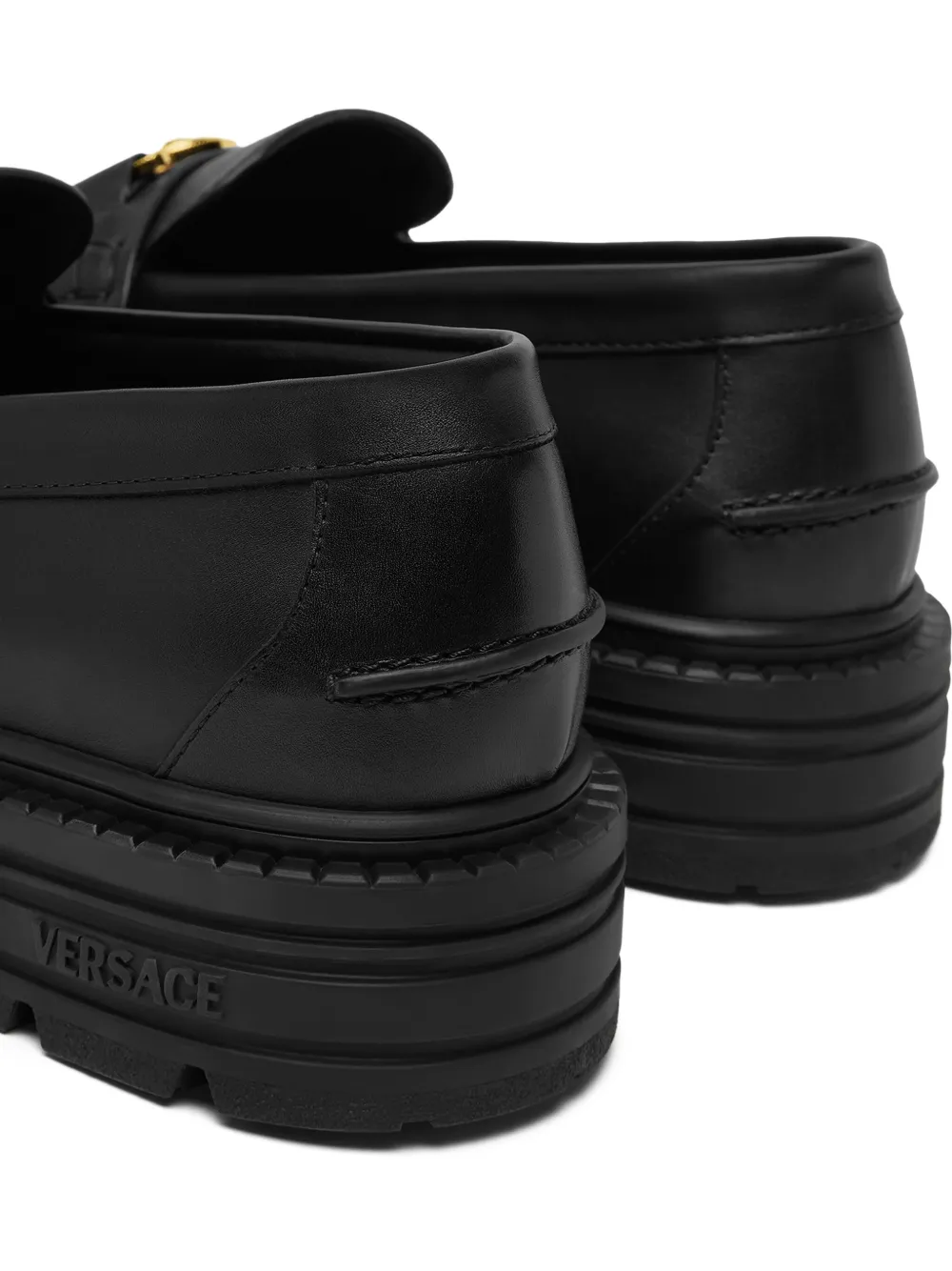 Versace Medusa-plaque platform loafers Black