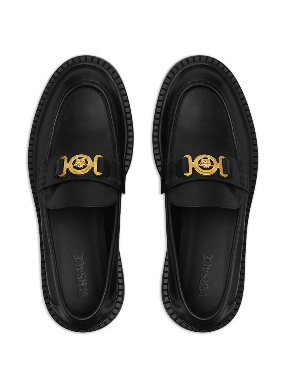 Versace Medusa-plaque platform loafers Black