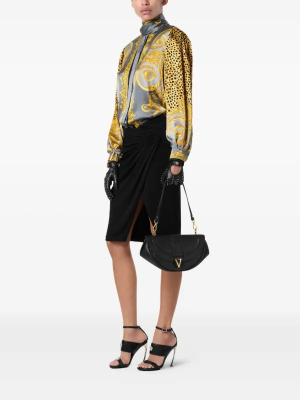 Versace ヴィルトゥス ショルダーバッグ M | ブラック | FARFETCH JP