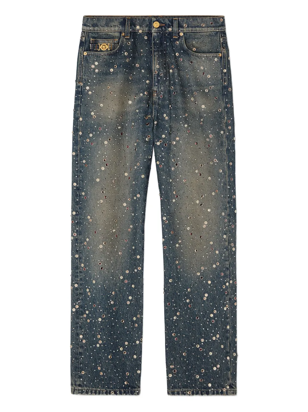 Versace crystal-embellished jeans | Blue | Image 1