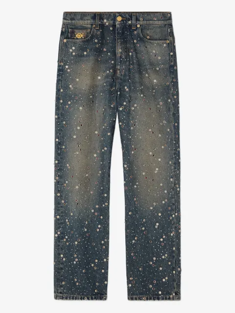 Versace jean à ornements en cristal