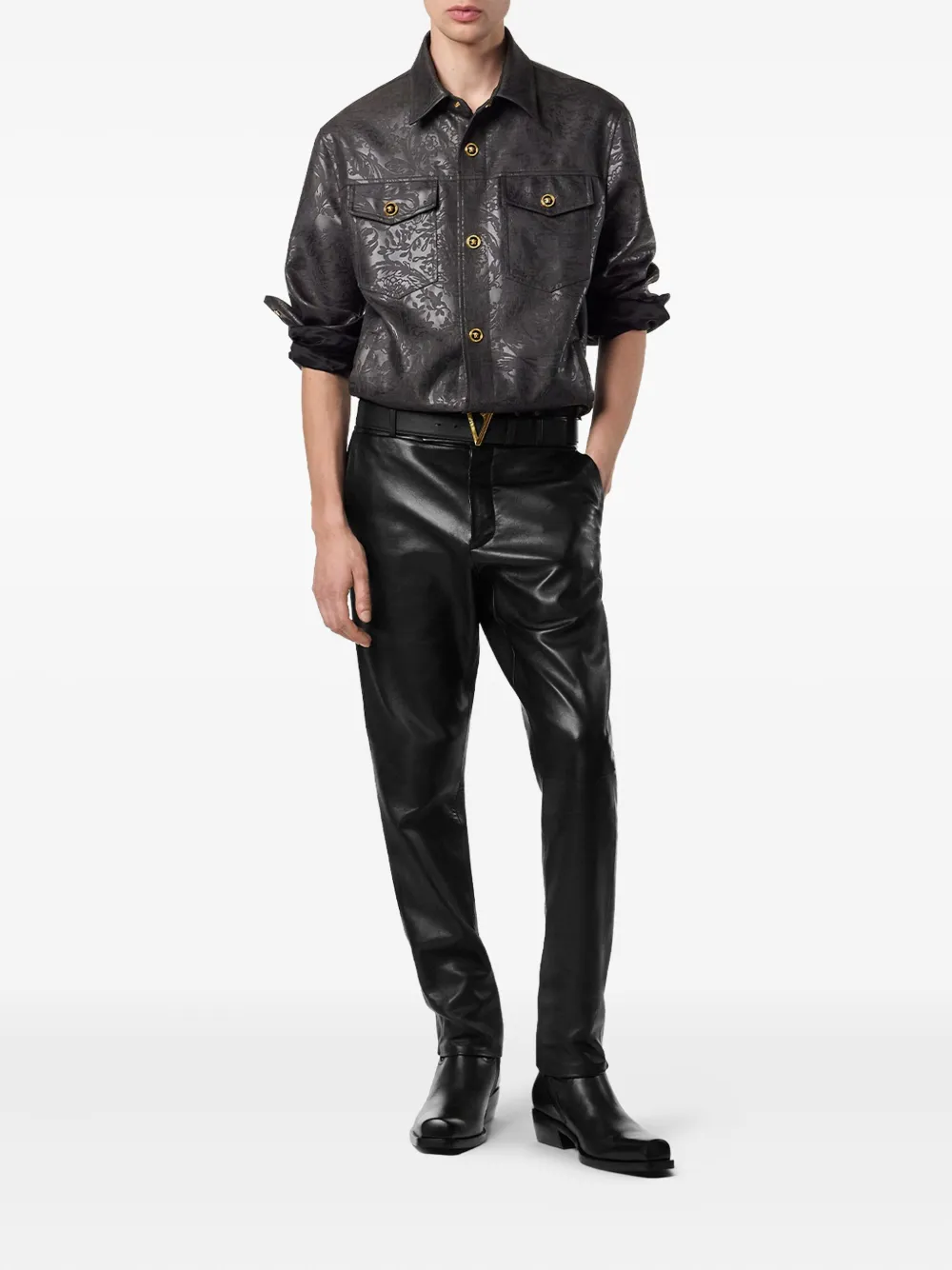 Versace Barocco embossed shirt jacket | Shirt Jackets | Image 2