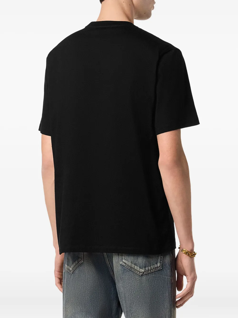 Versace T-shirt met verfraaid logo Zwart
