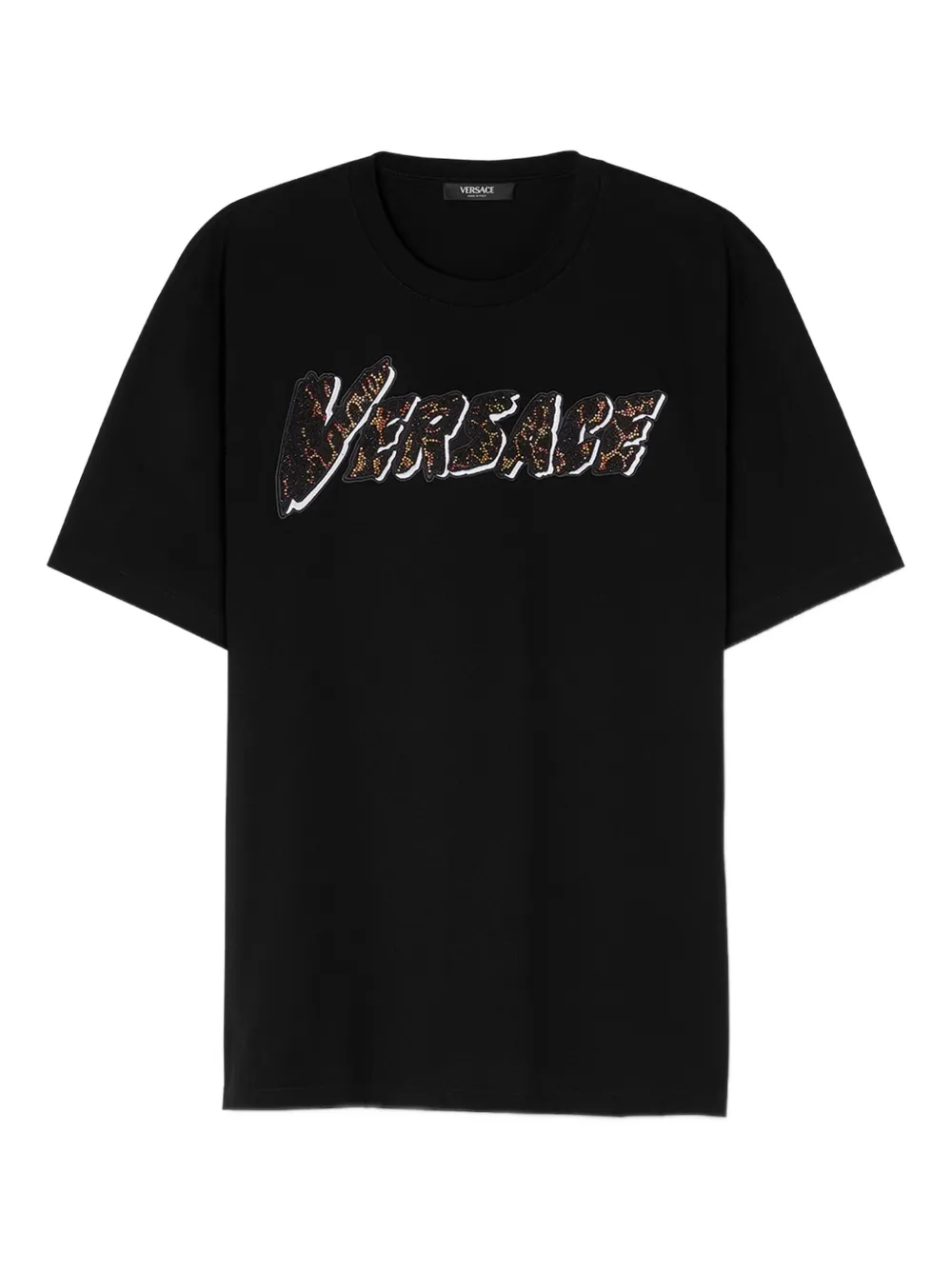 Versace embellished logo T-shirt | Black | Image 1