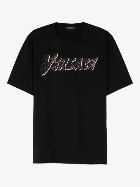 Versace playera con logo y detalles