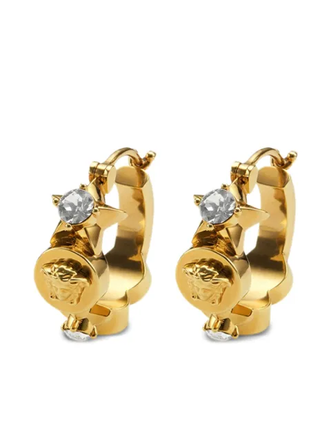 Versace pendientes de aro con aplique de cabeza de medusa