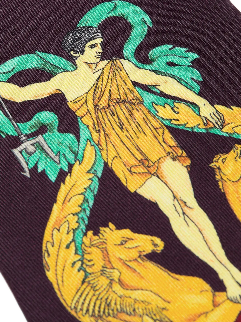 Versace Stropdas met barokprint Paars