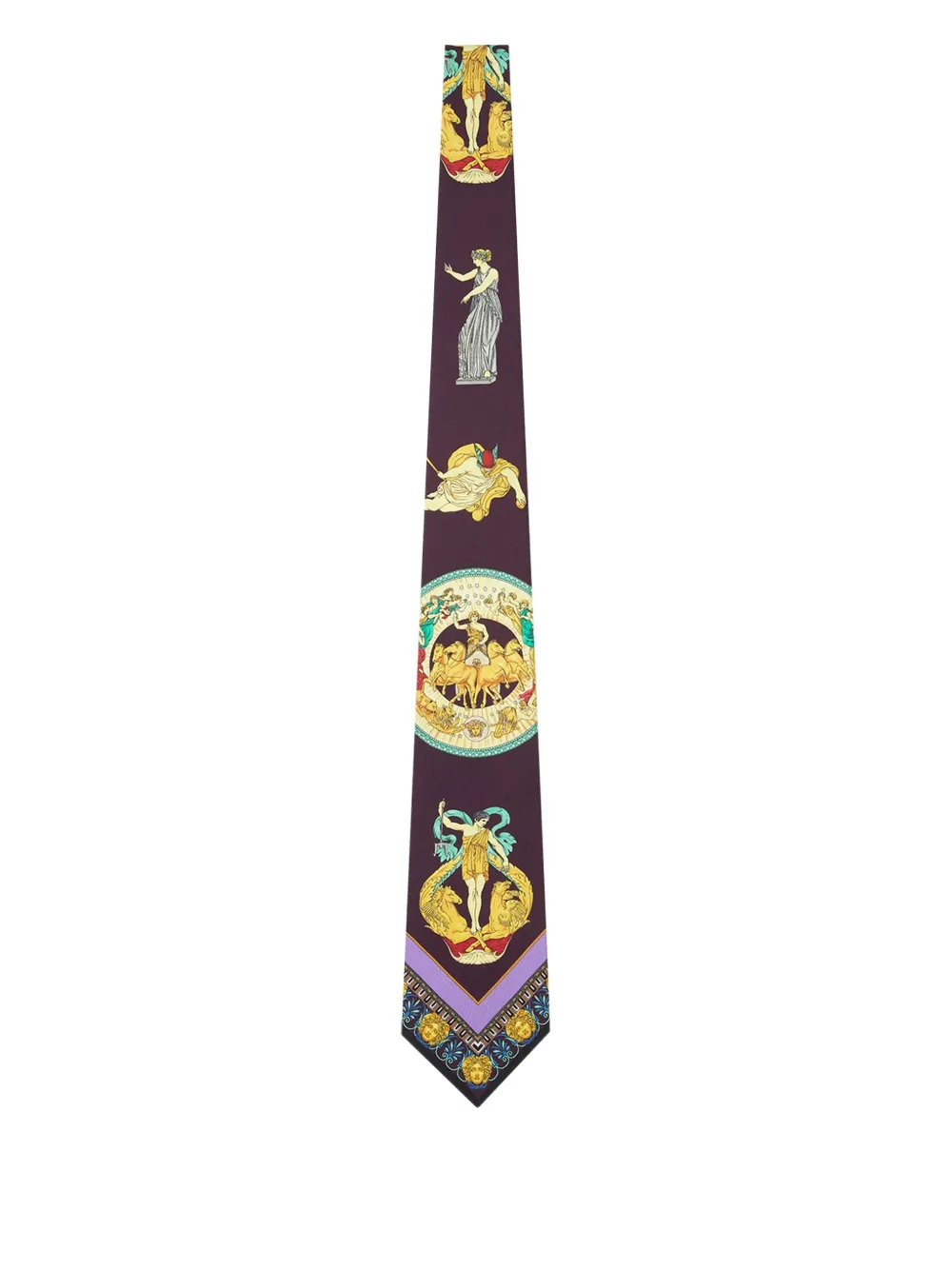 Versace baroque-print silk tie | Purple | Image 1