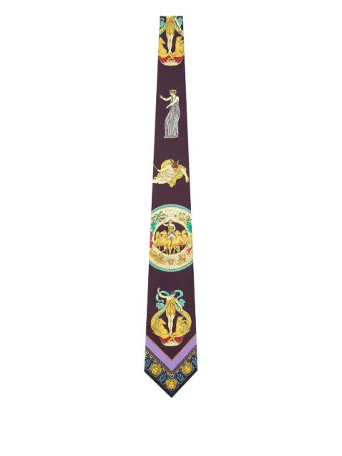 Versace baroque-print silk tie