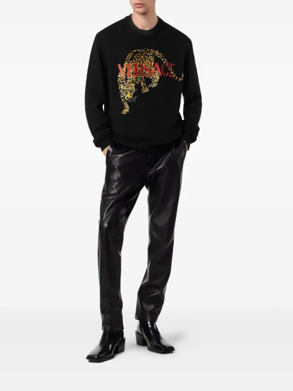 Versace ジャガーディテール セーター | ブラック | FARFETCH JP