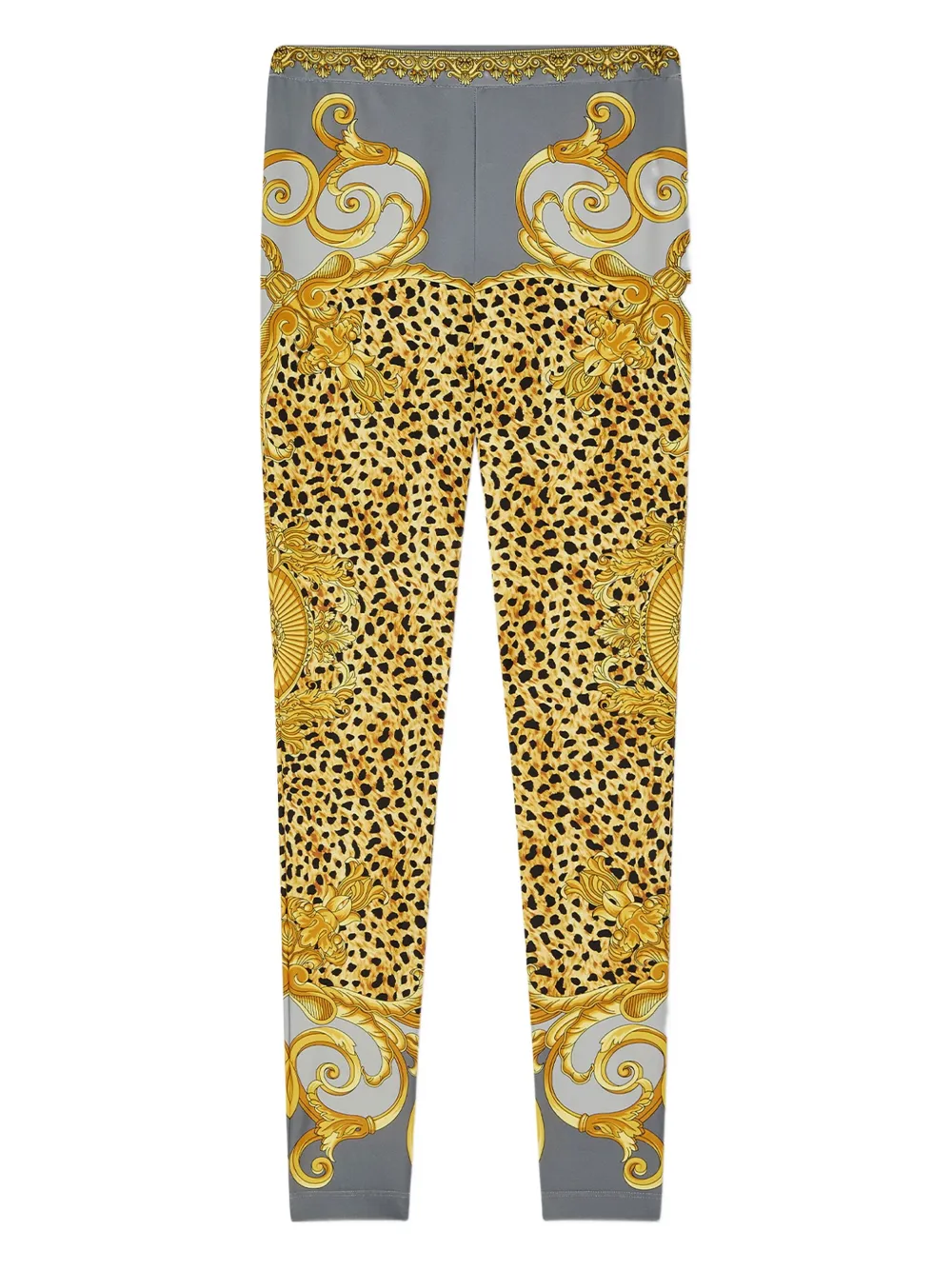 Versace baroque-print leggings Geel