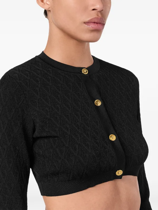 VERSACE ブラック ジップアップ カーディガン Sサイズ VERSACE ブラック ジップアップ カーディガン Sサイズ VERSACE