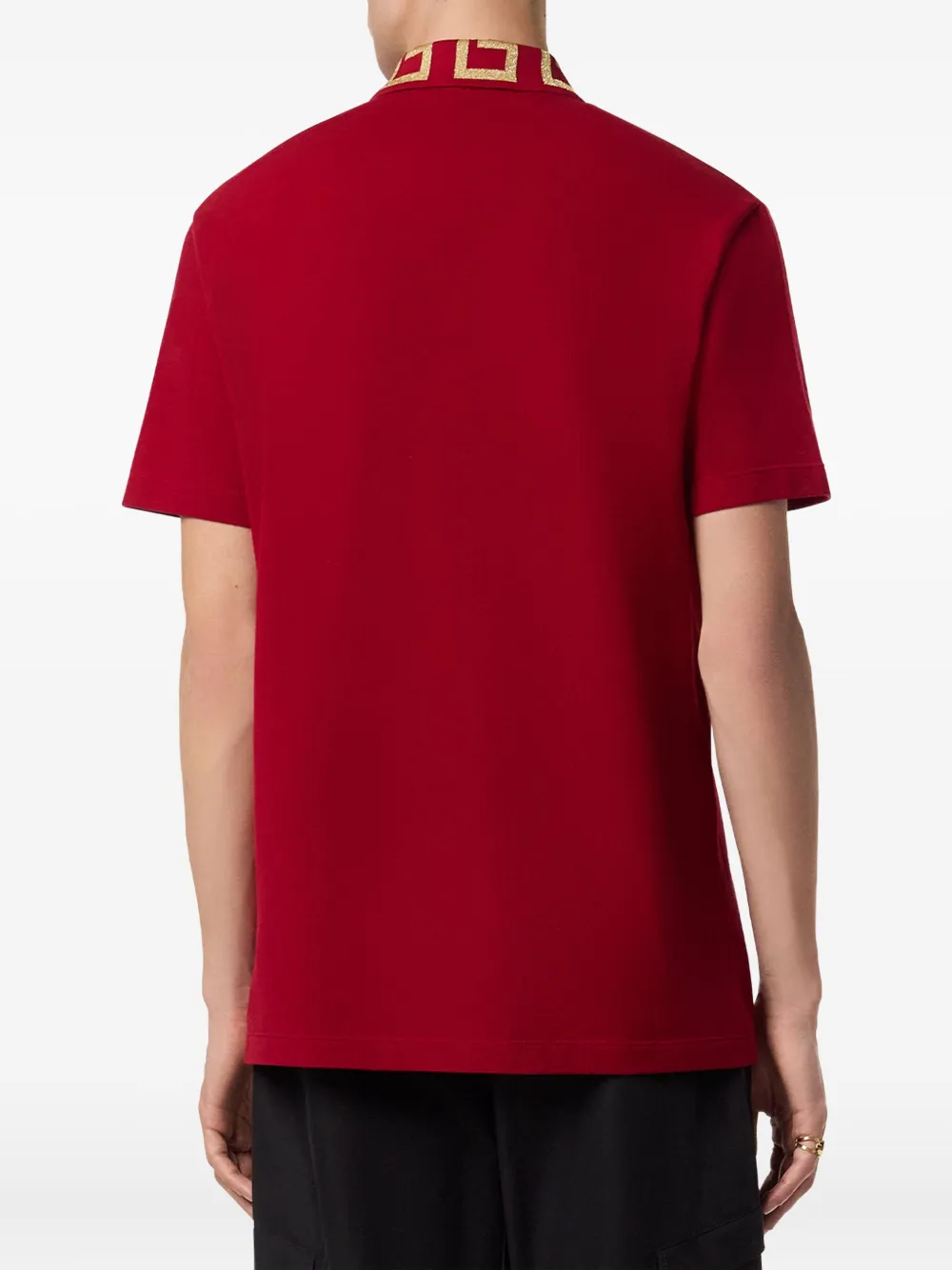 Versace Medusa Head poloshirt met borduurwerk Rood