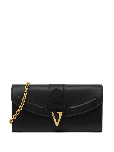 Versace V-logo chain clutch bag