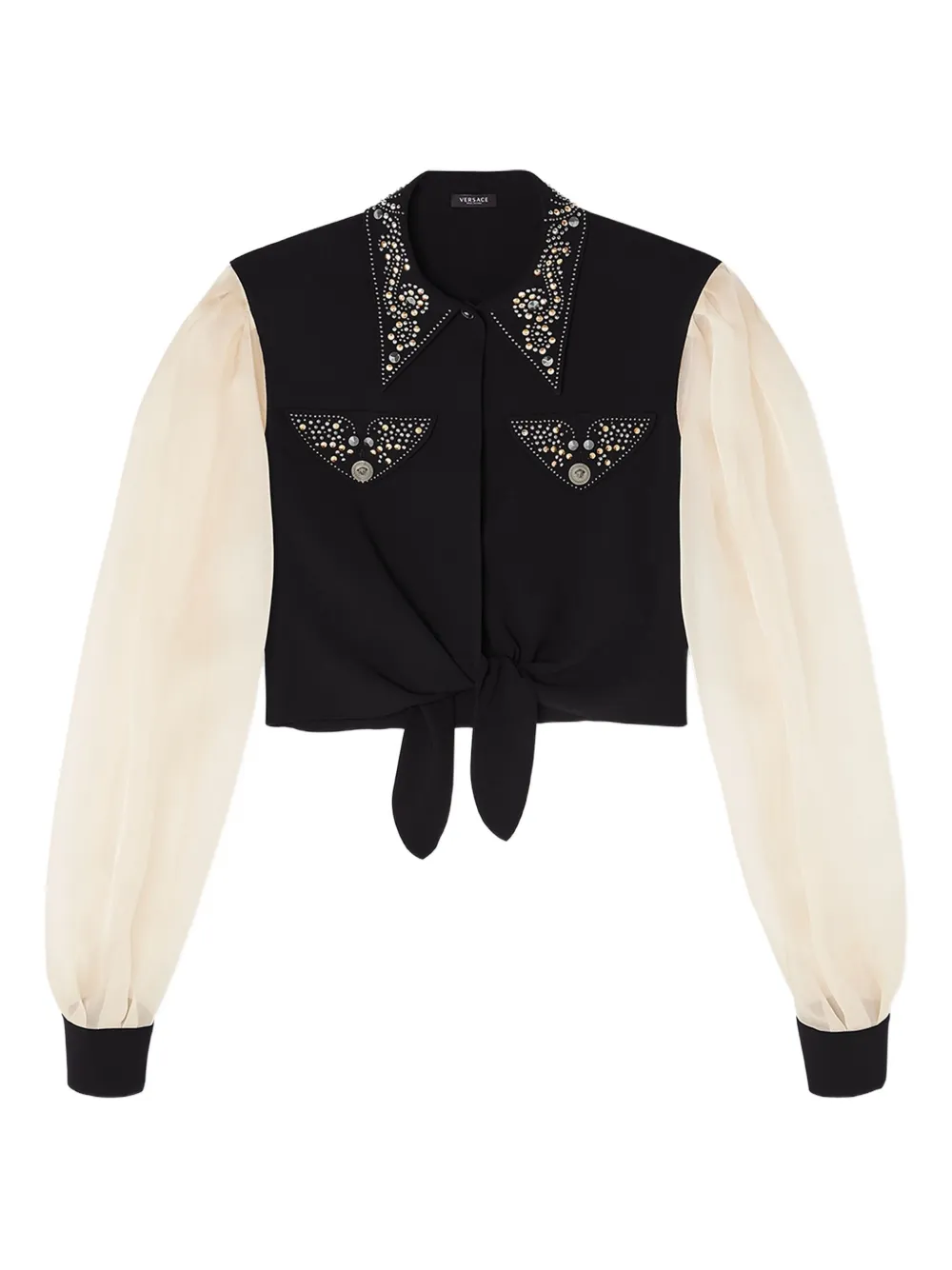 Versace パフスリーブ ブラウス In Black