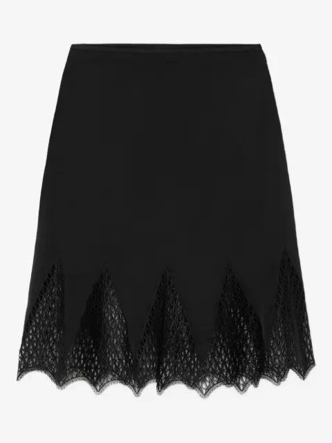 Versace lace-trim midi skirt