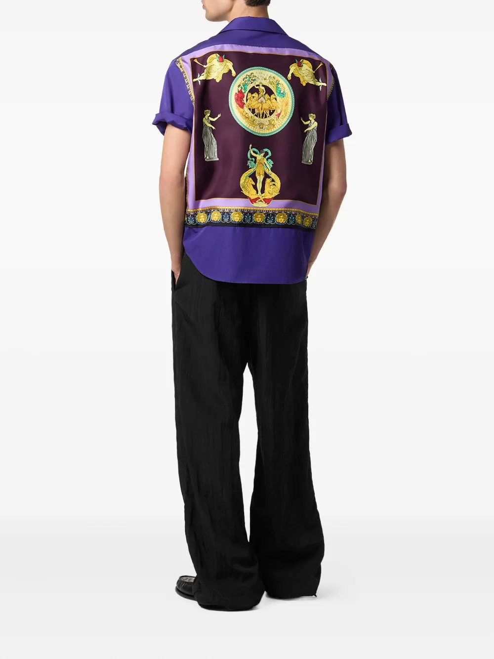 Versace Hall Of Statues overhemd met print - Blauw