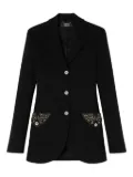 Versace embellished pocket wool jacket - Black