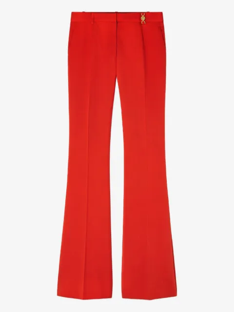 Versace flared wool-blend trousers
