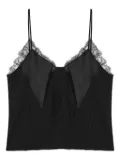 Versace lace-trimmed satin camisole - Black