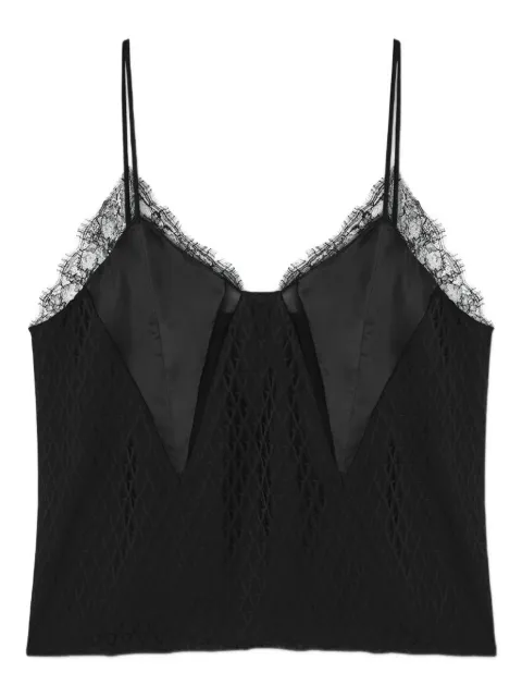 Versace lace-trimmed satin camisole
