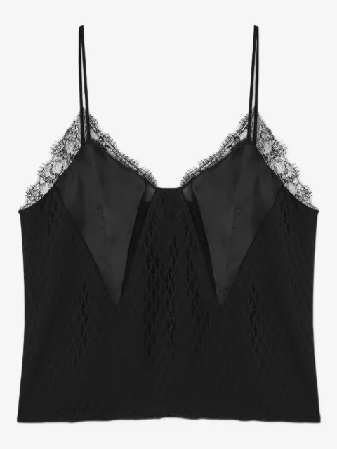 Versace lace-trimmed satin camisole