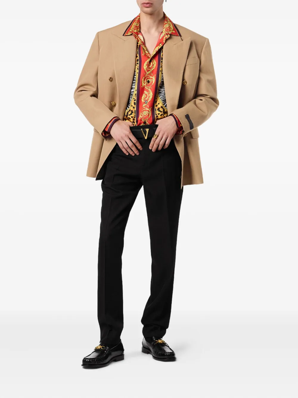 Versace double-breasted gold-button blazer | Blazers | Image 2
