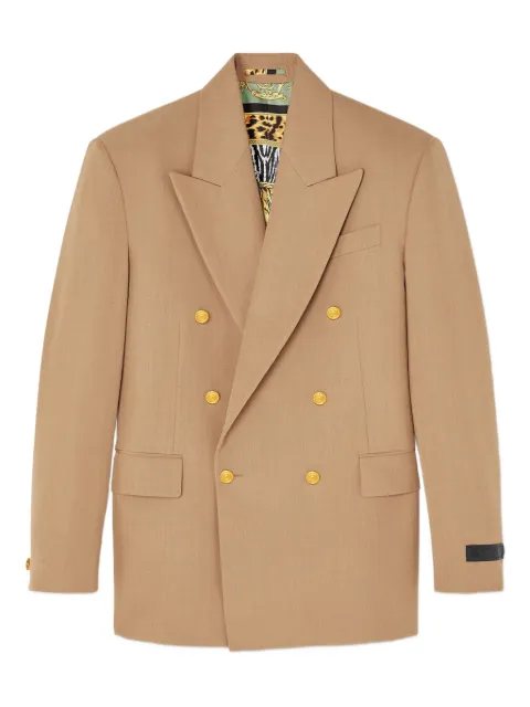 Versace double-breasted gold-button blazer