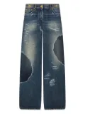Versace patchwork distressed-effect jeans - Blue