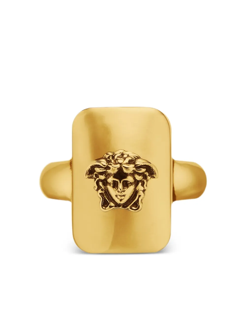 Versace medusa-head rectangular ring | Gold | Image 1