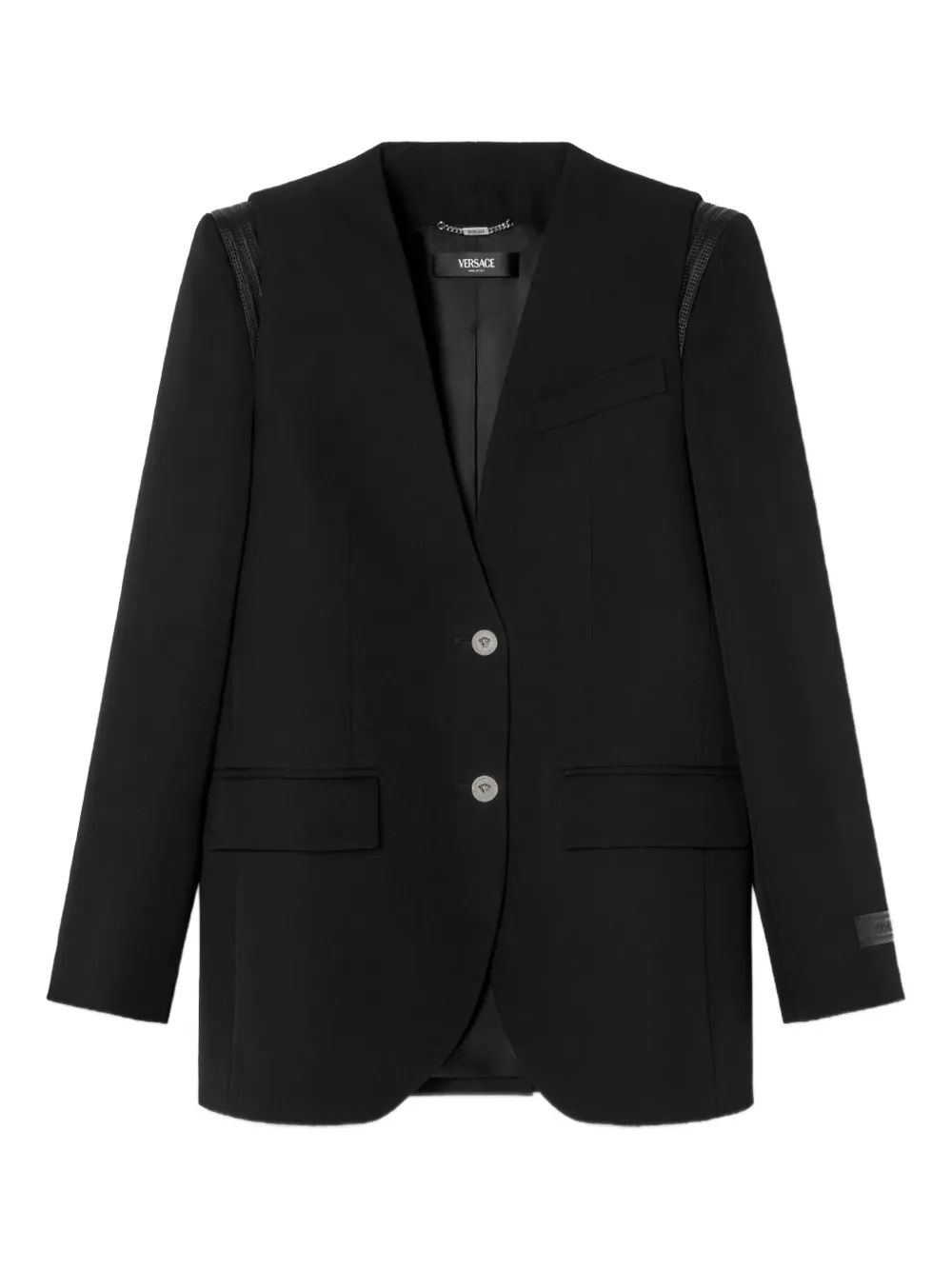Versace shoulder-trim jacket | Black | Image 1