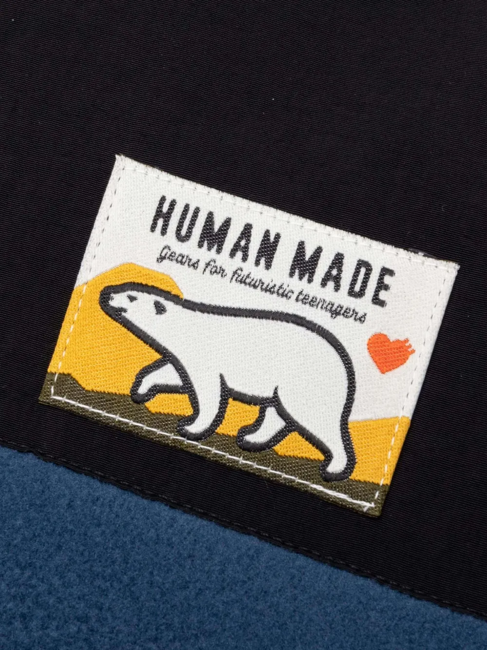 Human Made Fleece sweater met logo Blauw