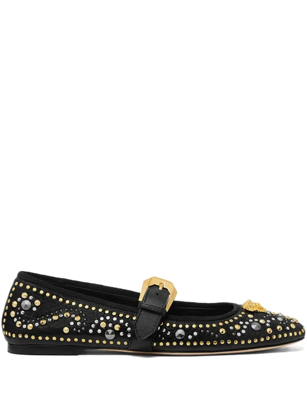 Versace La Medusa Ballet Flats in Black
