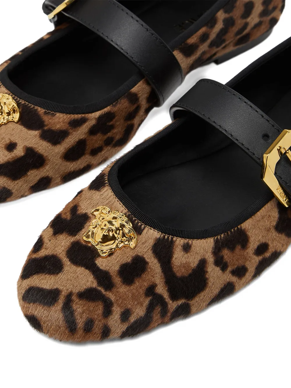 Versace Medusa buckle flats Brown