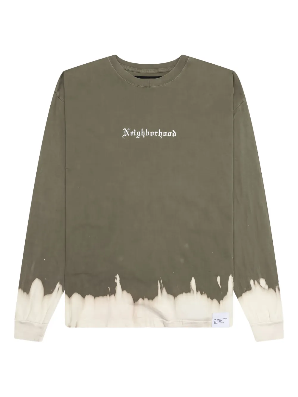 Neighborhood Savage sweater met doodskopprint Groen