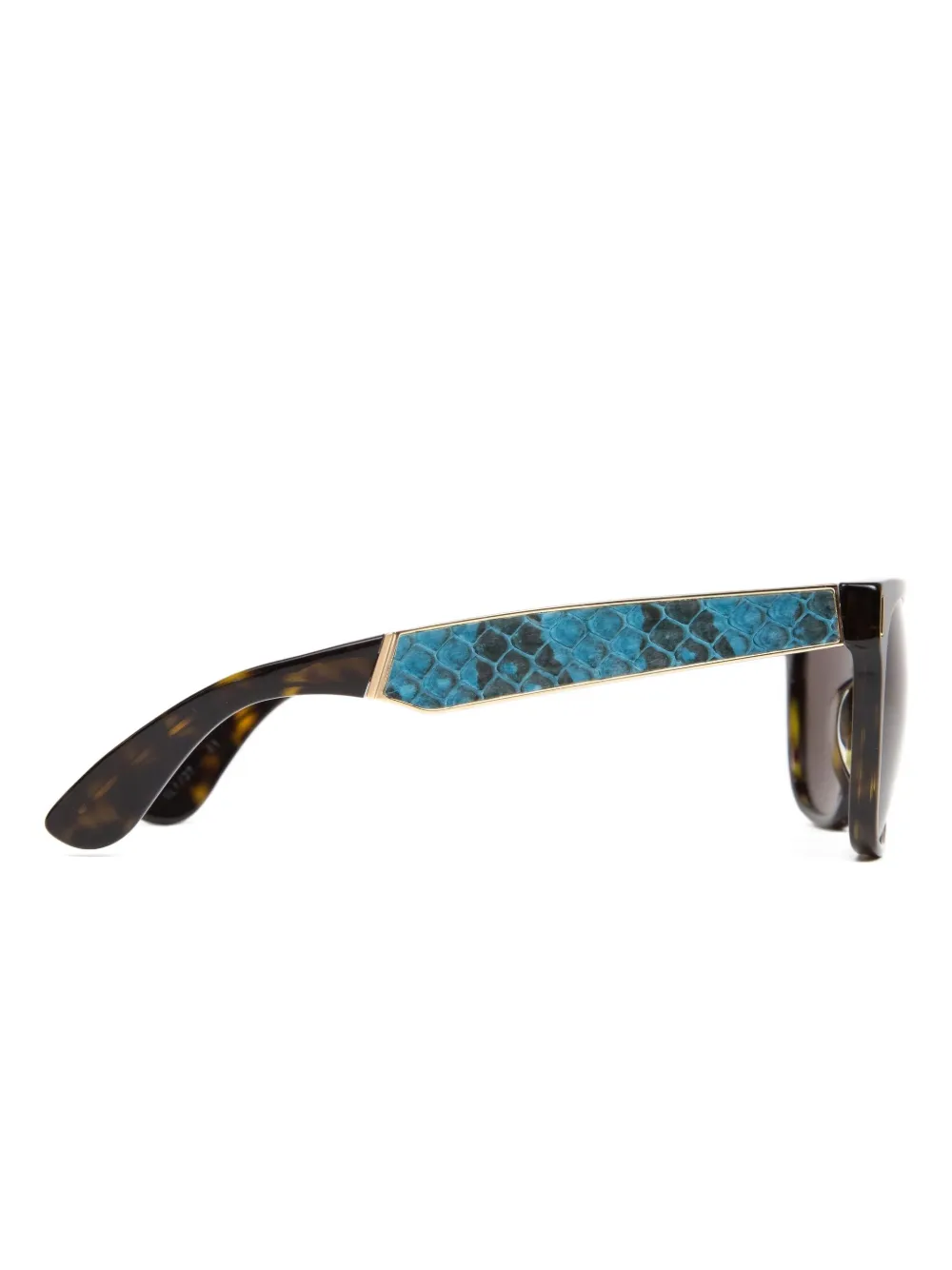 Retrosuperfuture snakeskin-detail square sunglasses Bruin