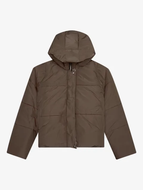 RHUDE chamarra capitonada con logo