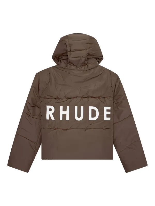 RHUDE ロゴ パデッドジャケット | ブラウン | FARFETCH JP