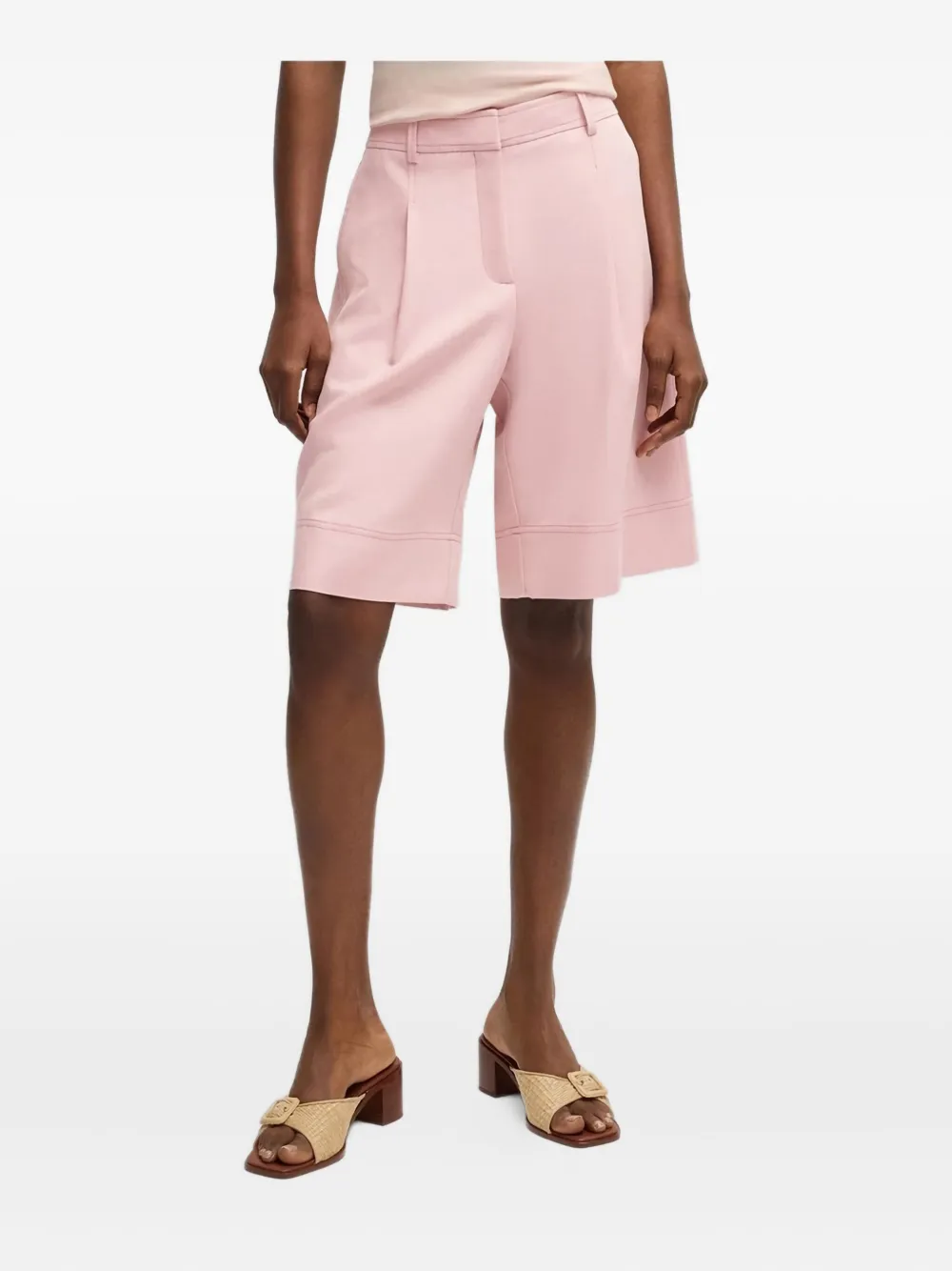 Hugo Boss Tailored Shorts In Pink