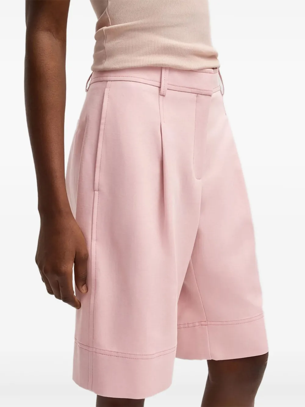 Hugo Boss Tailored Shorts In Pink