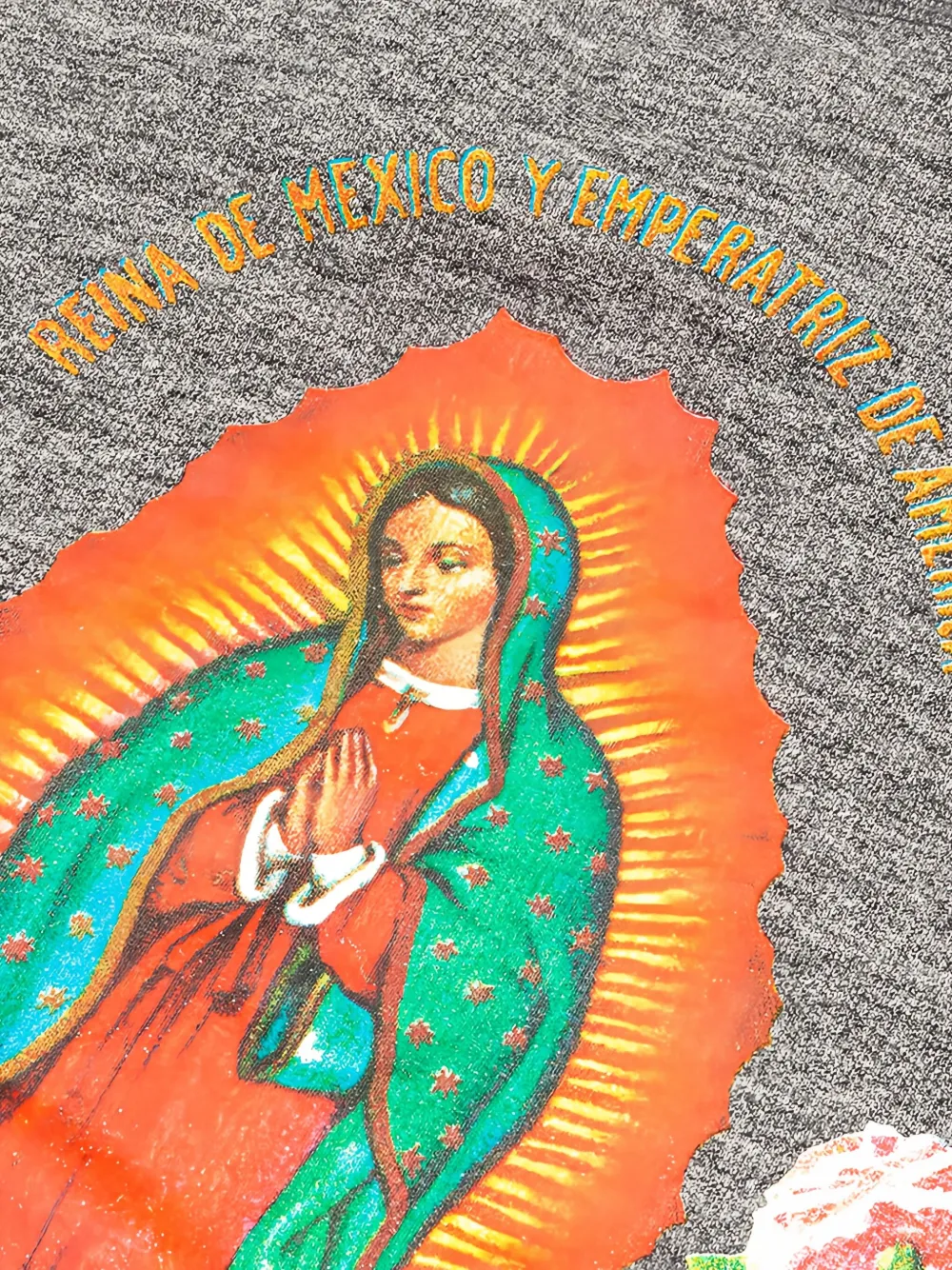 Wacko Maria Hooded Virgin Mary Sweatshirt In Gray