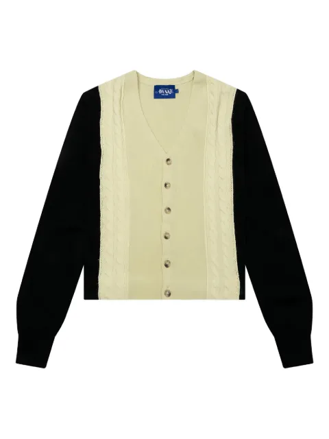 Awake NY cable-knit panelled cardigan