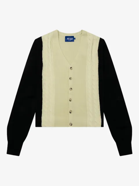 Awake NY cable-knit panelled cardigan