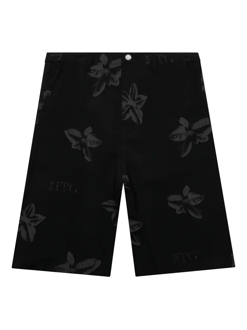 Honor The Gift floral-print buttoned shorts Zwart