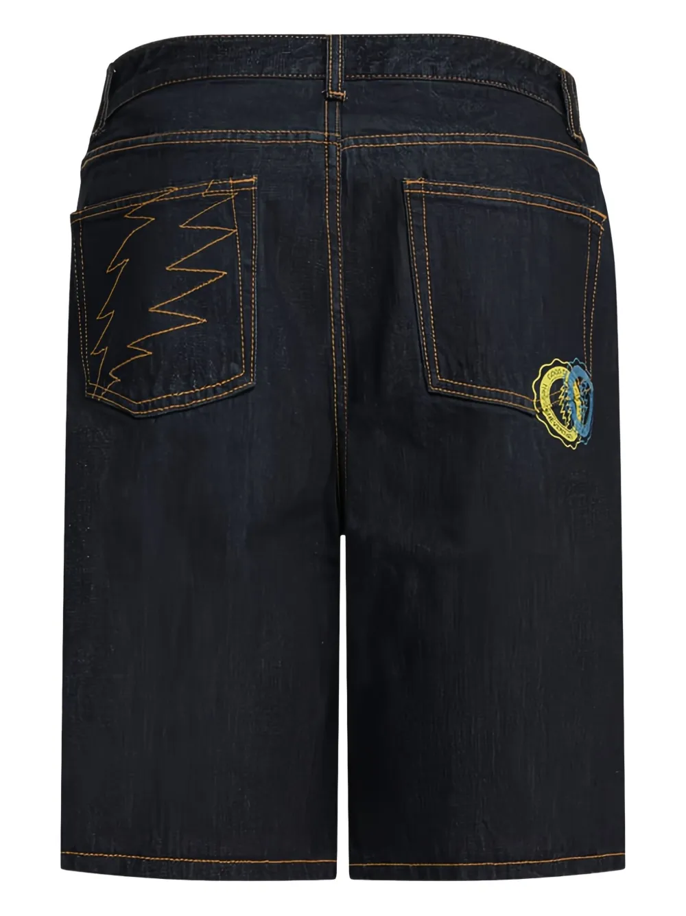 This Is Never That Denim shorts met borduurwerk Zwart