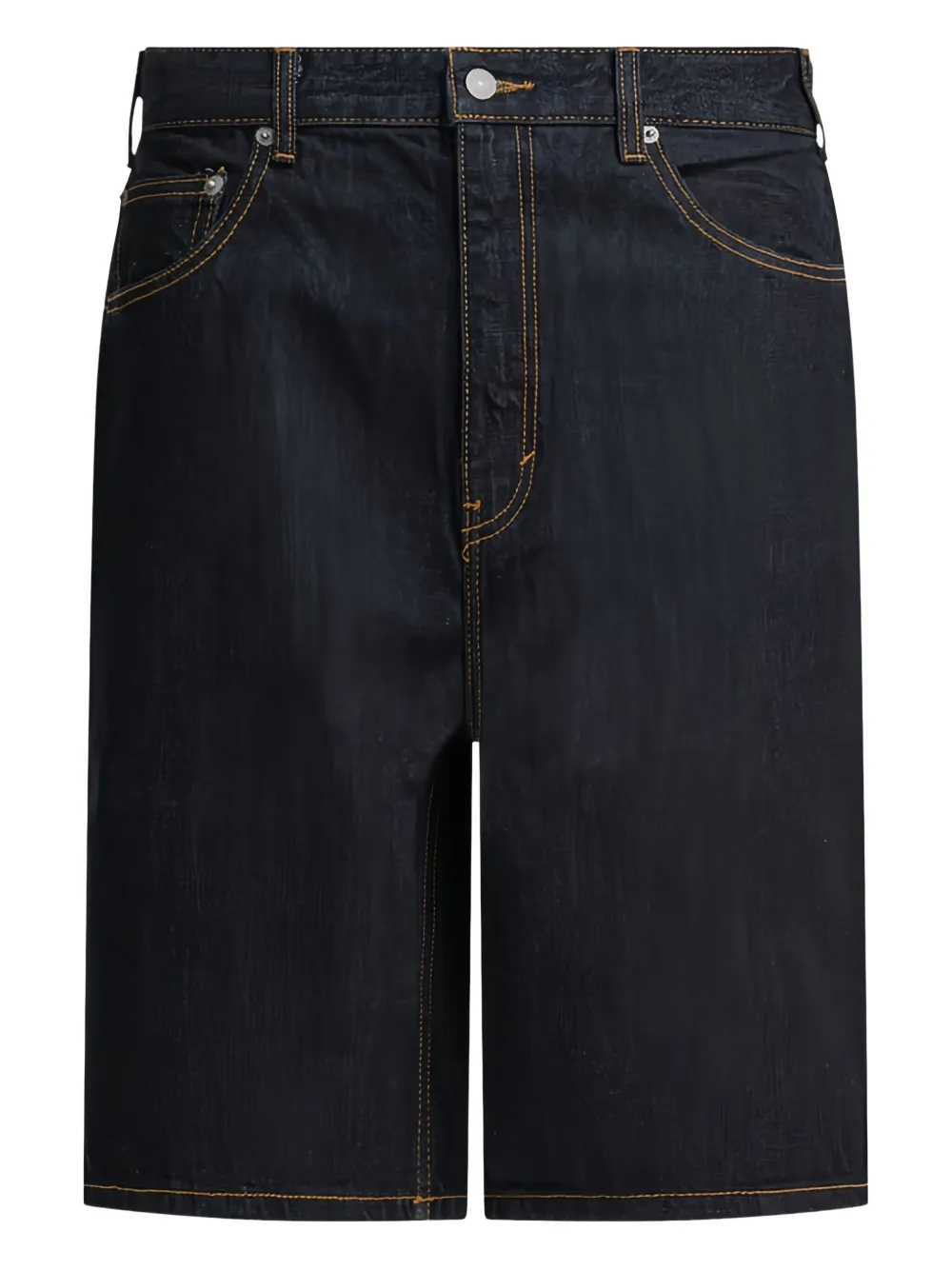 This Is Never That embroidered denim shorts | Black | Image 1