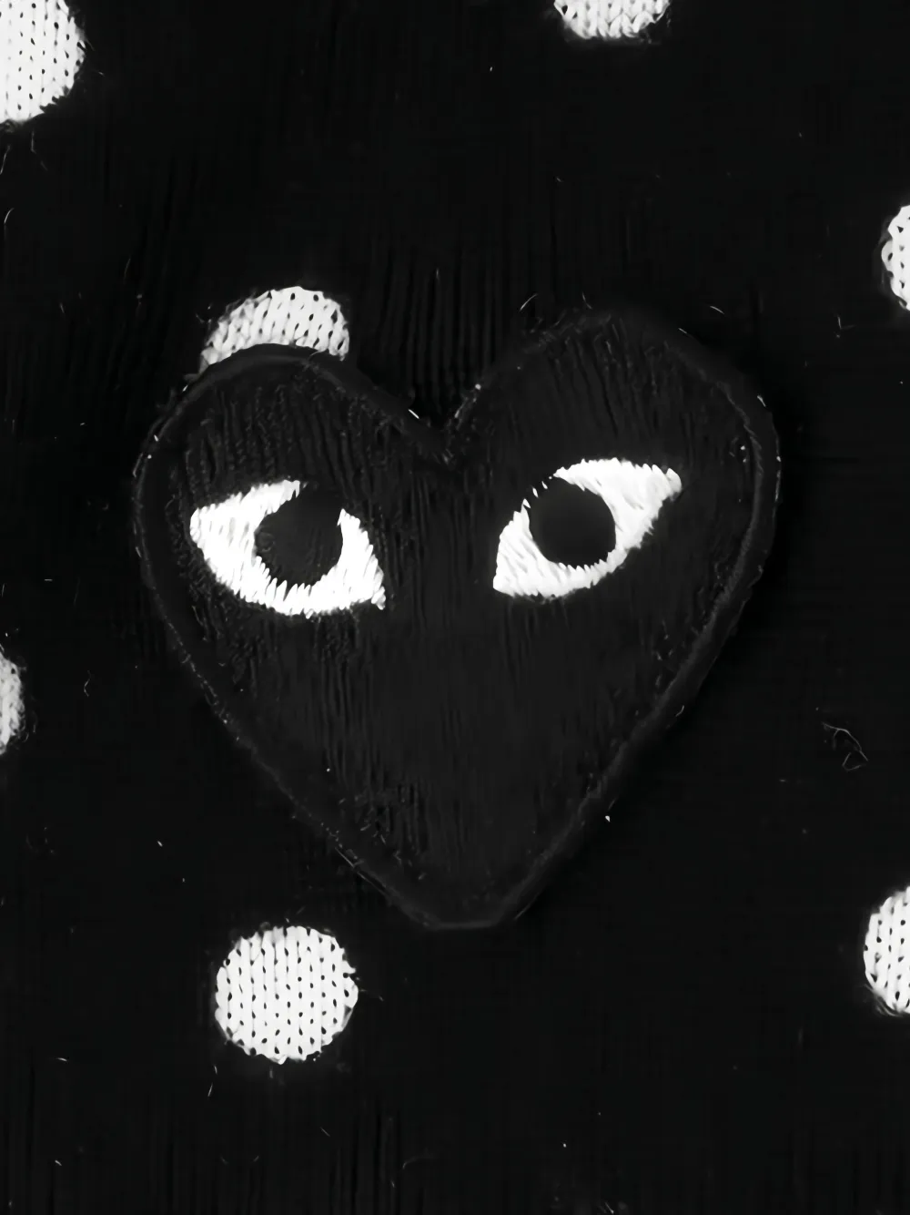 Comme Des Garçons Play Vest met stippen en hartpatch Zwart