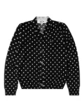 Comme Des Garçons Play polka-dot heart-patch cardigan - Black